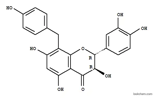 Molecular Structure of 169592-16-9 (4H-1-Benzopyran-4-one,2-(3,4-dihydroxyphenyl)-2,3-dihydro-3,5,7-trihydroxy-8-[(4-hydroxyphenyl)methyl]-,(2R,3R)-)