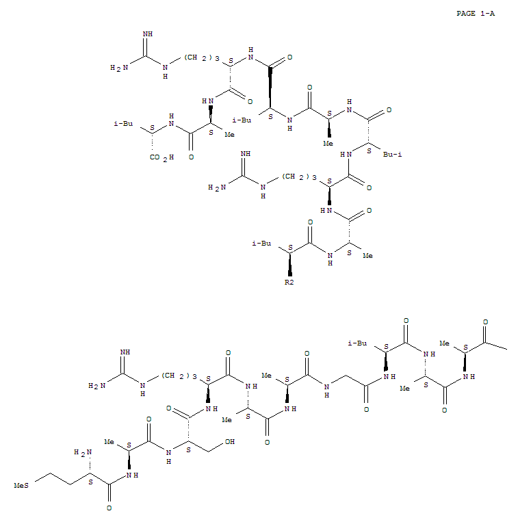 Molecular Structure of 169790-31-2 (L-Leucine,L-methionyl-L-alanyl-L-seryl-L-arginyl-L-alanyl-L-alanylglycyl-L-leucyl-L-alanyl-L-alanyl-L-arginyl-L-leucyl-L-alanyl-L-arginyl-L-leucyl-L-alanyl-L-leucyl-L-arginyl-L-alanyl-)