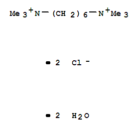 Molecular Structure of 16986-49-5 (1,6-Hexanediaminium,N1,N1,N1,N6,N6,N6-hexamethyl-, chloride, hydrate (1:2:2))