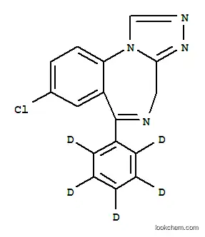 Molecular Structure of 170082-16-3 (ESTAZOLAM-D5)