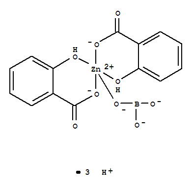 Zincate(3-),bis(2-hydroxybenzoato-O1,O2)[orthoborato(3-)-O]-, trihydrogen (9CI)(17083-53-3)