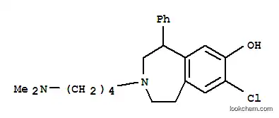 Molecular Structure of 171285-42-0 (1H-3-Benzazepin-7-ol,8-chloro-3-[4-(dimethylamino)butyl]-2,3,4,5-tetrahydro-5-phenyl-)