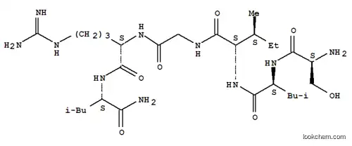 Molecular Structure of 171436-38-7 (H-SER-LEU-ILE-GLY-ARG-LEU-NH2)