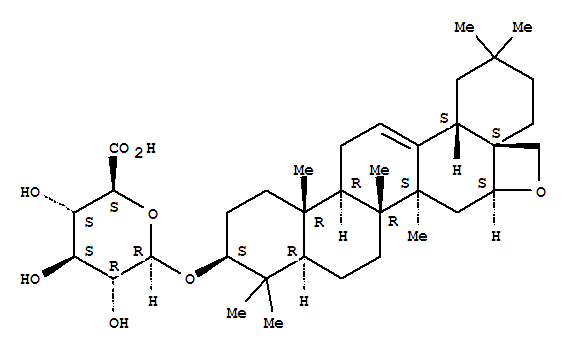 Molecular Structure of 171485-67-9 (b-D-Glucopyranosiduronic acid, (3b,16b)-16,28-epoxyolean-12-en-3-yl (9CI))