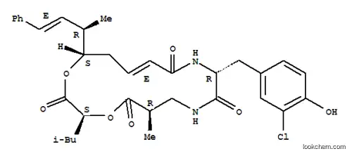 Molecular Structure of 171674-91-2 (Cyclo[(2R)-2-methyl-b-alanyl-(2S)-2-hydroxy-4-methylpentanoyl-(2E,5S,6R,7E)-5-hydroxy-6-methyl-8-phenyl-2,7-octadienoyl-3-chloro-D-tyrosyl])
