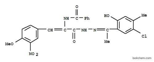 Molecular Structure of 17178-82-4 (N-[1-({2-[1-(3-chloro-4-methyl-6-oxocyclohexa-2,4-dien-1-ylidene)ethyl]hydrazino}carbonyl)-2-(4-methoxy-3-nitrophenyl)ethenyl]benzamide)