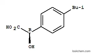 Molecular Structure of 171888-75-8 (Benzeneacetic acid, -alpha--hydroxy-4-(2-methylpropyl)-, (R)- (9CI))