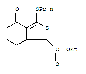 Benzo[c]thiophene-1-carboxylicacid, 4,5,6,7-tetrahydro-4-oxo-3-(propylthio)-, ethyl ester