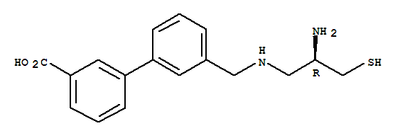 Molecular Structure of 172542-48-2 ([1,1'-Biphenyl]-3-carboxylicacid, 3'-[[[(2R)-2-amino-3-mercaptopropyl]amino]methyl]-)