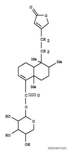 Molecular Structure of 172617-73-1 (a-L-Arabinopyranose,1-[(4aS,5R,6S,8aR)-5-[2-(2,5-dihydro-5-oxo-3-furanyl)ethyl]-3,4,4a,5,6,7,8,8a-octahydro-5,6,8a-trimethyl-1-naphthalenecarboxylate](9CI))