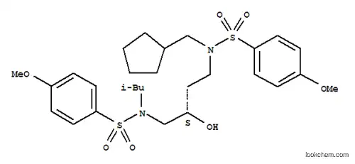 N-(cyclopentylmethyl)-N-[(3R)-3-hydroxy-4-{[(4-methoxyphenyl)sulfonyl](2-methylpropyl)amino}butyl]-4-methoxybenzenesulfonamide
