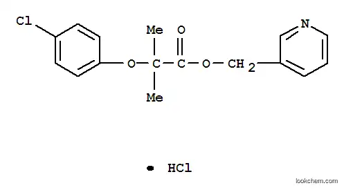 Molecular Structure of 17413-51-3 (3-pyridylmethyl 2-(4-chlorophenoxy)-2-methylpropionate hydrochloride)