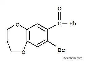 Molecular Structure of 175136-38-6 ((8-BROMO-3,4-DIHYDRO-2H-1,5-BENZODIOXEPIN-7-YL)(PHENYL)METHANONE)