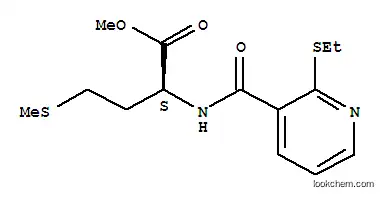 Molecular Structure of 175201-65-7 (METHYL 2-([[2-(ETHYLTHIO)-3-PYRIDYL]CARBONYL]AMINO)-4-(METHYLTHIO)BUTANOATE)