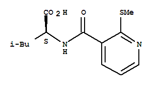 4-Methyl-2-({[2-(methylthio)-3-pyridyl]carbonyl}amino)pentanoic acid, 97%