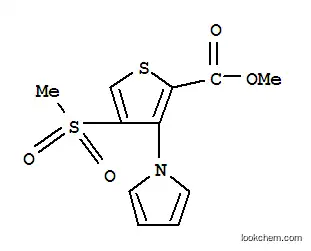 Molecular Structure of 175201-75-9 (METHYL 4-(METHYLSULFONYL)-3-(1H-PYRROL-1-YL)THIOPHENE-2-CARBOXYLATE)