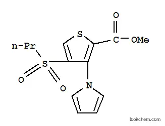 Molecular Structure of 175201-78-2 (METHYL 4-(PROPYLSULFONYL)-3-(1H-PYRROL-1-YL)THIOPHENE-2-CARBOXYLATE)