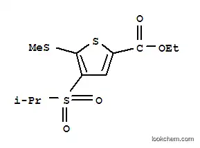 Molecular Structure of 175202-73-0 (ETHYL 4-(ISOPROPYLSULFONYL)-5-(METHYLTHIO)THIOPHENE-2-CARBOXYLATE)
