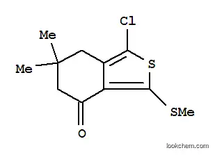 Molecular Structure of 175202-90-1 (1-CHLORO-6,6-DIMETHYL-3-(METHYLTHIO)-4,5,6,7-TETRAHYDROBENZO[C]THIOPHEN-4-ONE)