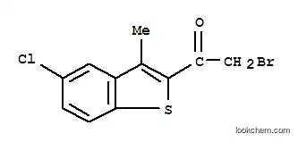 Molecular Structure of 175203-97-1 (2-BROMO-1-(5-CHLORO-3-METHYLBENZO[B]THIOPHEN-2-YL)ETHAN-1-ONE)