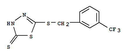 5-[3-(Trifluoromethyl)benzylthio]-1,3,4-thiadia-zole-2-thiol