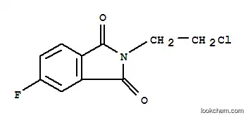Molecular Structure of 176200-91-2 (2-(2-CHLORO-ETHYL)-5-FLUORO-ISOINDOLE-1,3-DIONE)