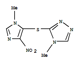 4H-1,2,4-Triazole,4-methyl-3-[(1-methyl-4-nitro-1H-imidazol-5-yl)thio]-(177653-76-8)