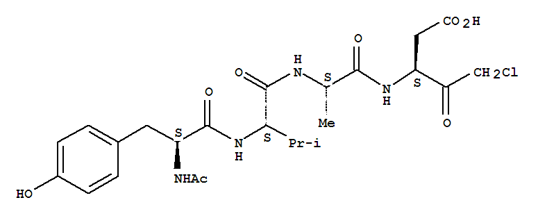 L-Alaninamide,N-acetyl-L-tyrosyl-L-valyl-N-[(1S)-1-(carboxymethyl)-3-chloro-2-oxopropyl]-