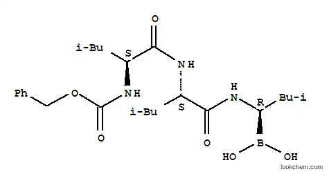 Molecular Structure of 179324-22-2 (Z-Leu-Leu-Leu-B(OH)2 (MG262))