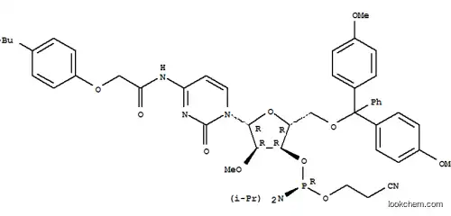 Molecular Structure of 179486-26-1 (5'-O-(4,4-Dimethoxytrityl)-N-[[4-(tert-butyl)phenoxy]acetyl]-2'-O-methylcytidine-3'-(2-cyanoethyl-N,N-diisopropyl)phosphoramidite)