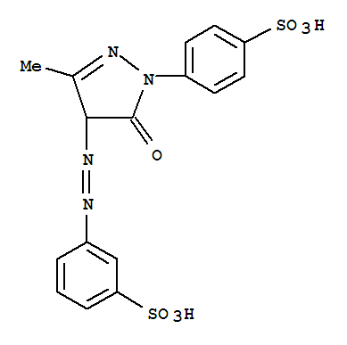 3-[[4,5-DIHYDRO-3-METHYL-5-OXO-1-(4-SULFOPHENYL)-1H-PYRAZOL-4-YL]AZO]BENZENESULFONIC ACID