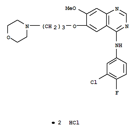 4-Quinazolinamine,N-(3-chloro-4-fluorophenyl)-7-methoxy-6-[3-(4-morpholinyl)propoxy]-,hydrochloride (1:2)