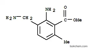 Molecular Structure of 185689-54-7 (Benzoic acid, 2-amino-3-(aminomethyl)-6-methyl-, methyl ester (9CI))