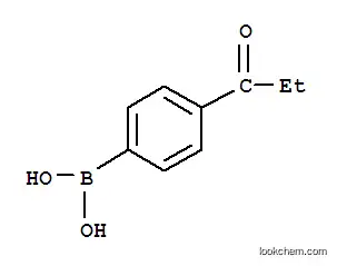 Molecular Structure of 186498-36-2 (4-(PROPIONYL)BENZENEBORONIC ACID)