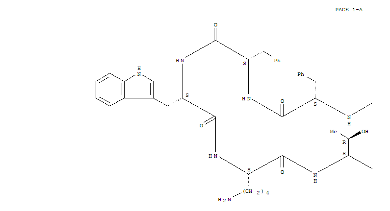 L-Lysinamide,L-prolyl-L-cysteinyl-L-lysyl-L-asparaginyl-L-phenylalanyl-L-phenylalanyl-L-tryptophyl-L-lysyl-L-threonyl-L-phenylalanyl-L-seryl-L-seryl-L-cysteinyl-,cyclic (2?13)-disulfide