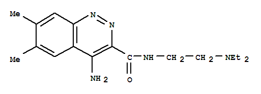 4-AMINO-N-(2-(DIETHYLAMINO)ETHYL)-6,7-DIMETHYL-3-CINNOLINECARBOXAMIDECAS