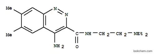 Molecular Structure of 187231-37-4 (4-amino-N-[2-(diethylamino)ethyl]-6,7-dimethylcinnoline-3-carboxamide)