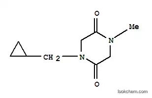 Molecular Structure of 191476-56-9 (2,5-Piperazinedione,1-(cyclopropylmethyl)-4-methyl-(9CI))