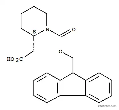 Molecular Structure of 193693-62-8 ((S)-(1-FMOC-PIPERIDIN-2-YL)-ACETIC ACID)
