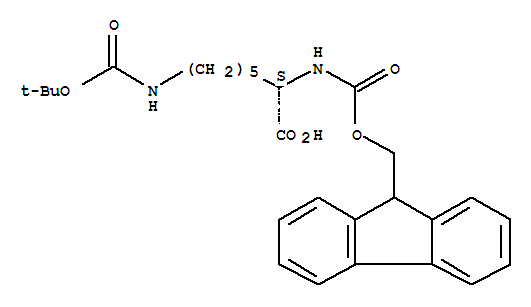 Heptanoic acid,7-[[(1,1-dimethylethoxy)carbonyl]amino]-2-[[(9H-fluoren-9-ylmethoxy)carbonyl]amino]-,(2S)-