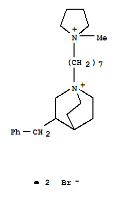 3-BENZYL-1-(7-(1-METHYLPYRROLIDINIO)HEPTYL)QUINUCLIDINIUM,DIBROMIDE