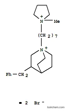 Molecular Structure of 19748-68-6 (3-Benzyl-1-(7-(1-methylpyrrolidinio)heptyl)quinuclidinium, dibromide)