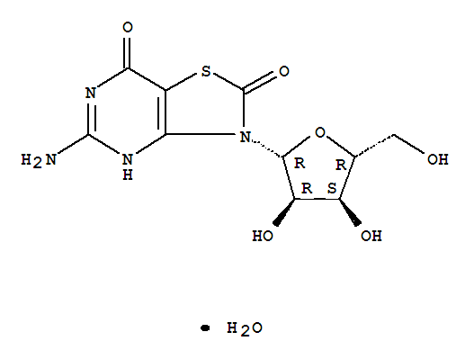 Thiazolo[4,5-d]pyrimidine-2,7(3H,4H)-dione,5-amino-3-b-D-ribofuranosyl-, monohydrate(9CI)