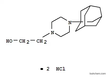 Molecular Structure of 19984-41-9 (1-Piperazineethanol,4-tricyclo[3.3.1.13,7]dec-1-yl-, hydrochloride (1:2))