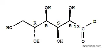 Molecular Structure of 201136-45-0 (D-[1-13C,1-2H]GLUCOSE)