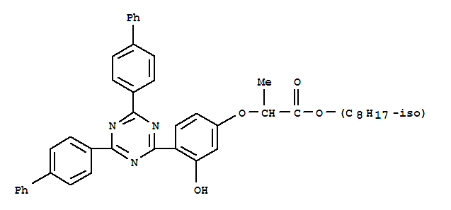 Isooctyl 2-[4-[4,6-bis[(1,1'-biphenyl)-4-yl]-1,3,5-triazin-2-yl]-3-hydroxyphenoxy]propanoate