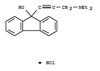 diethyl-[3-(9-hydroxyfluoren-9-yl)prop-2-ynyl]azanium chloride
