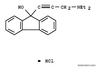 Molecular Structure of 2110-38-5 (9-(3-(Diethylamino)-1-propynyl)fluoren-9-ol hydrochloride)