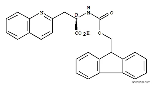 Molecular Structure of 214852-58-1 (FMOC-BETA-(2-QUINOLYL)-D-ALA-OH)
