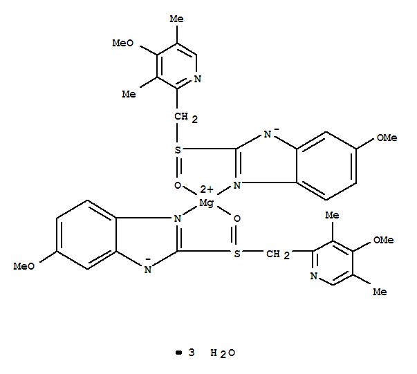 Magnesium,bis[6-methoxy-2-[(S)-[(4-methoxy-3,5-dimethyl-2-pyridinyl)methyl]sulfinyl-kO]-1H-benzimidazolato-kN3]-, hydrate (1:3), (T-4)-